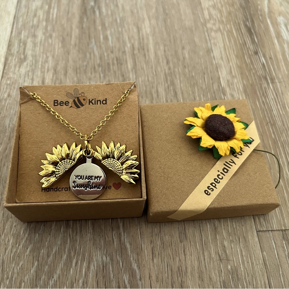 Sunflower Charm Necklace